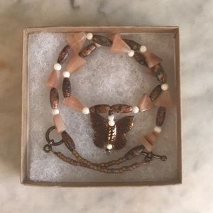 Beautiful Butterfly Necklace-18” Long